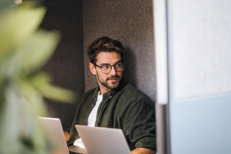 Focused workspace with natural light-1